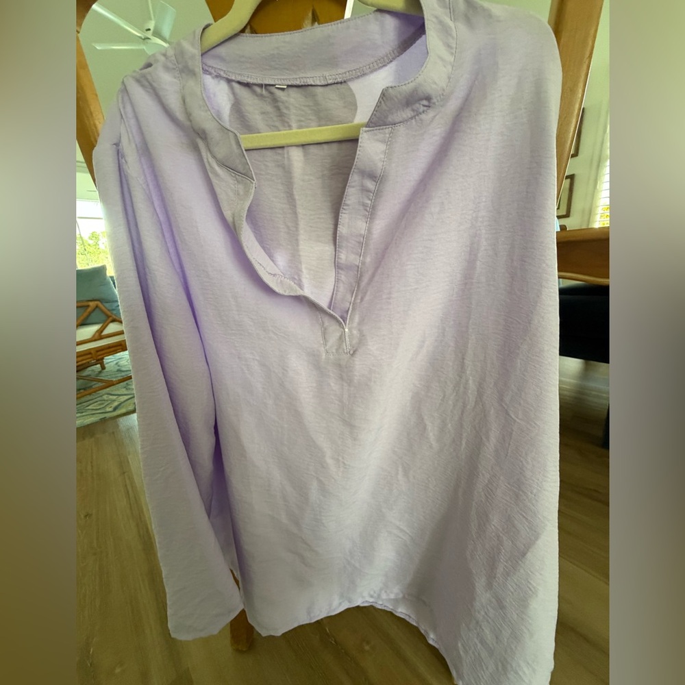 Pale Lavender Long Sleeve Tunic